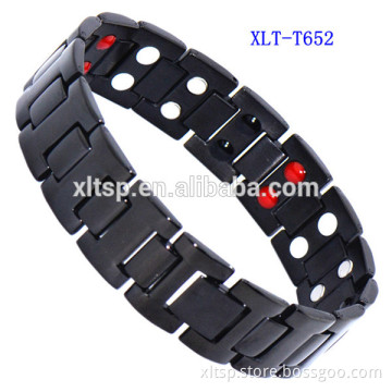 High quality black plated bio magnetic Infrared power bracelet